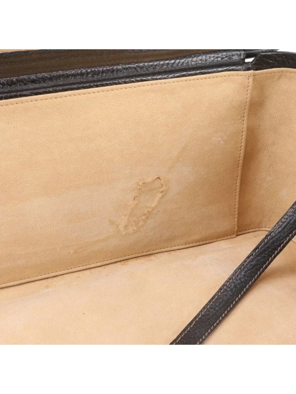 Gucci Vintage Leather Trunk Hardcase Bag Suitcase Black